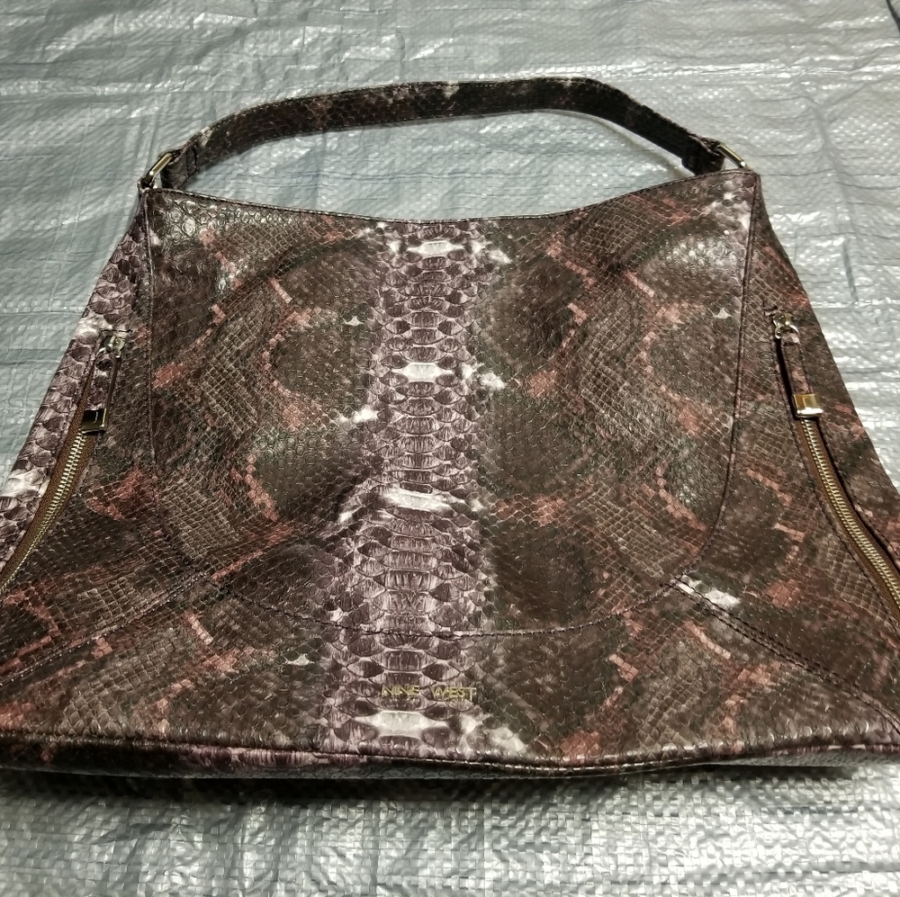 👙💫Nine West mixed print large shoulder bag with side zippers - Picture 5 of 8